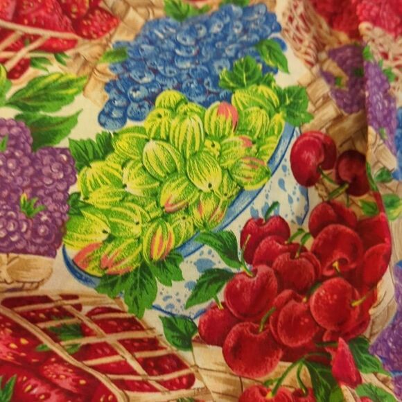 Vintage‎ Sostanza 80s all over fruit print dress size large - Picture 7 of 7